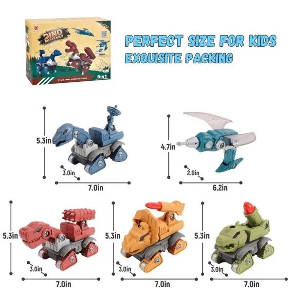 5 Pack Dinosaur Take Part Toys For Boys Age 3, Dinosaur Toys For Toddler