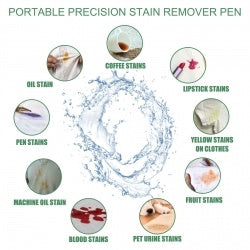 Jue-Fish Portable Precision Stain Remover Pen Clean And Remove Oil Stains And Yellow Clothes Stain Remover Pen